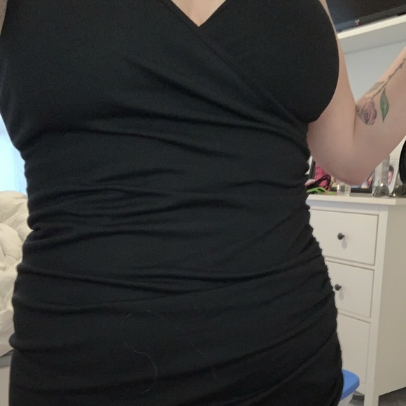 FOREVER 21 Rusche Black alittle Dress - Picture 6 of 7